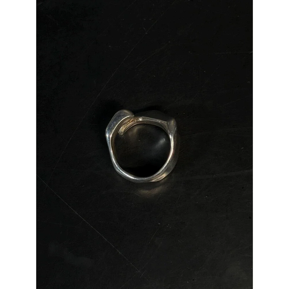 Vintage TOVE Norway 925 Sterling Silver Modernist Wrap Ring Size 6